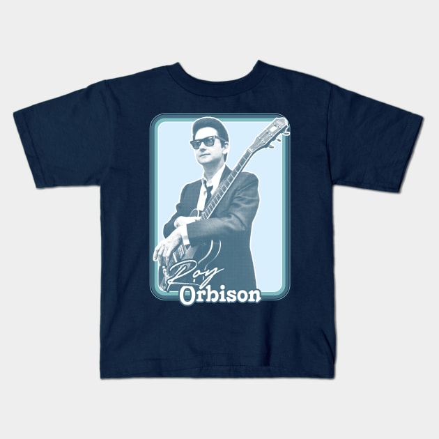 Roy Orbison / Vintage Aesthetic Design Fan Art Kids T-Shirt by DankFutura